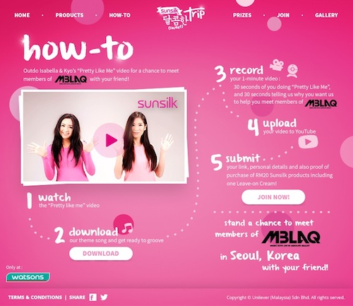 sunsilk-sweet-trip-how-to-page