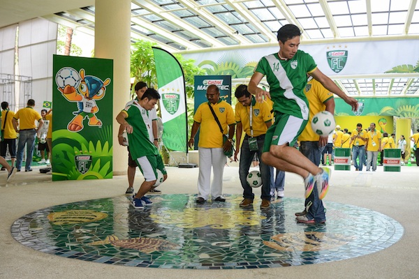 Football Freestylers performing at the Rio in Asia, Phuket event