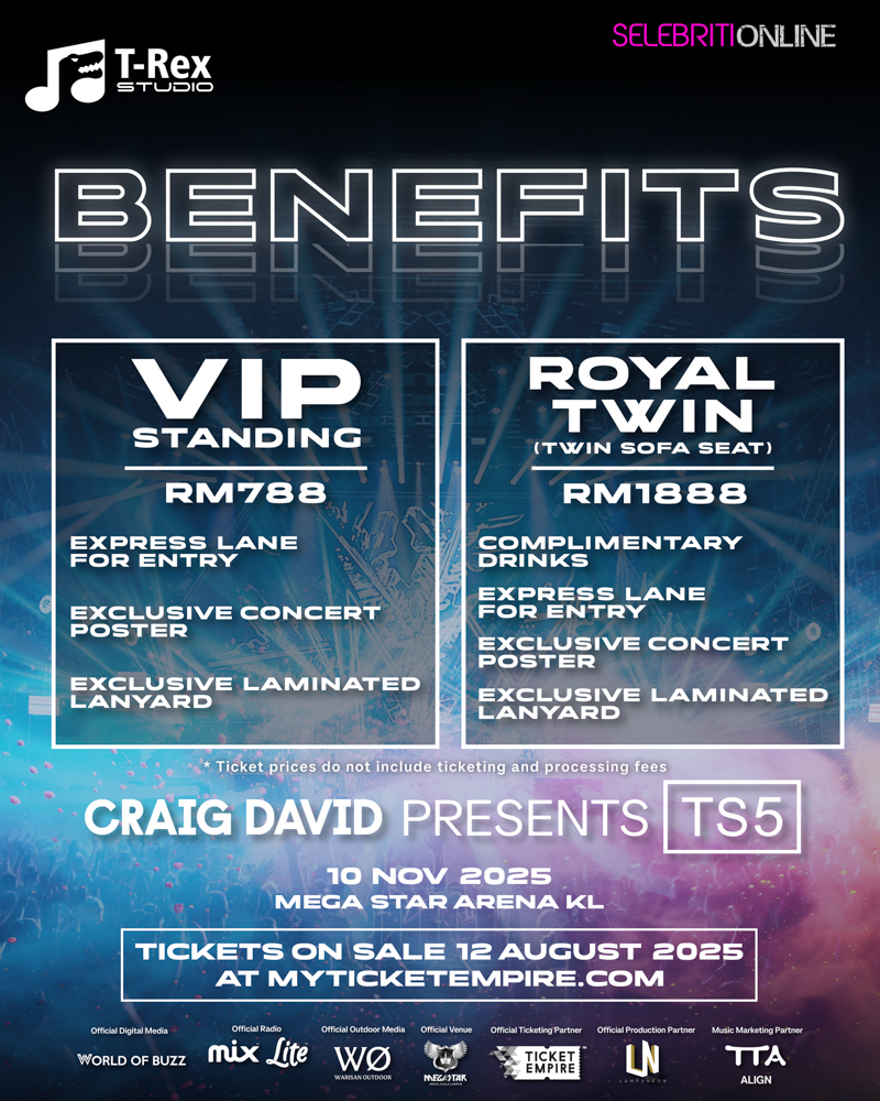 selebritionline portal hiburan - Craig David Presents TS5 Kuala Lumpur