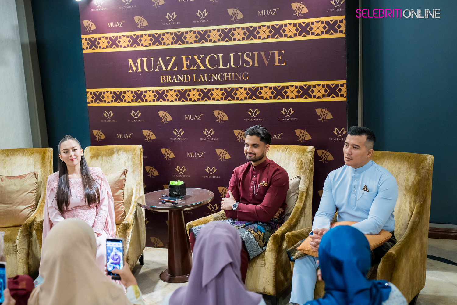 Pelancaran Muaz Exclusive di Kuala Lumpur bersama Aaron Aziz dan Siti Saleha sebagai duta rasmi