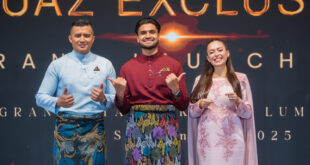 Pelancaran Muaz Exclusive di Kuala Lumpur bersama Aaron Aziz dan Siti Saleha sebagai duta rasmi