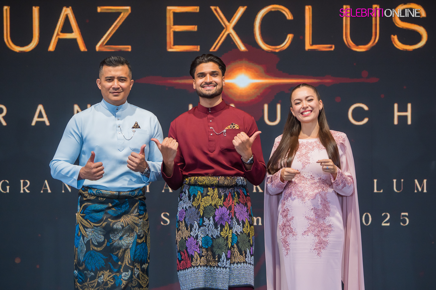 Pelancaran Muaz Exclusive di Kuala Lumpur bersama Aaron Aziz dan Siti Saleha sebagai duta rasmi