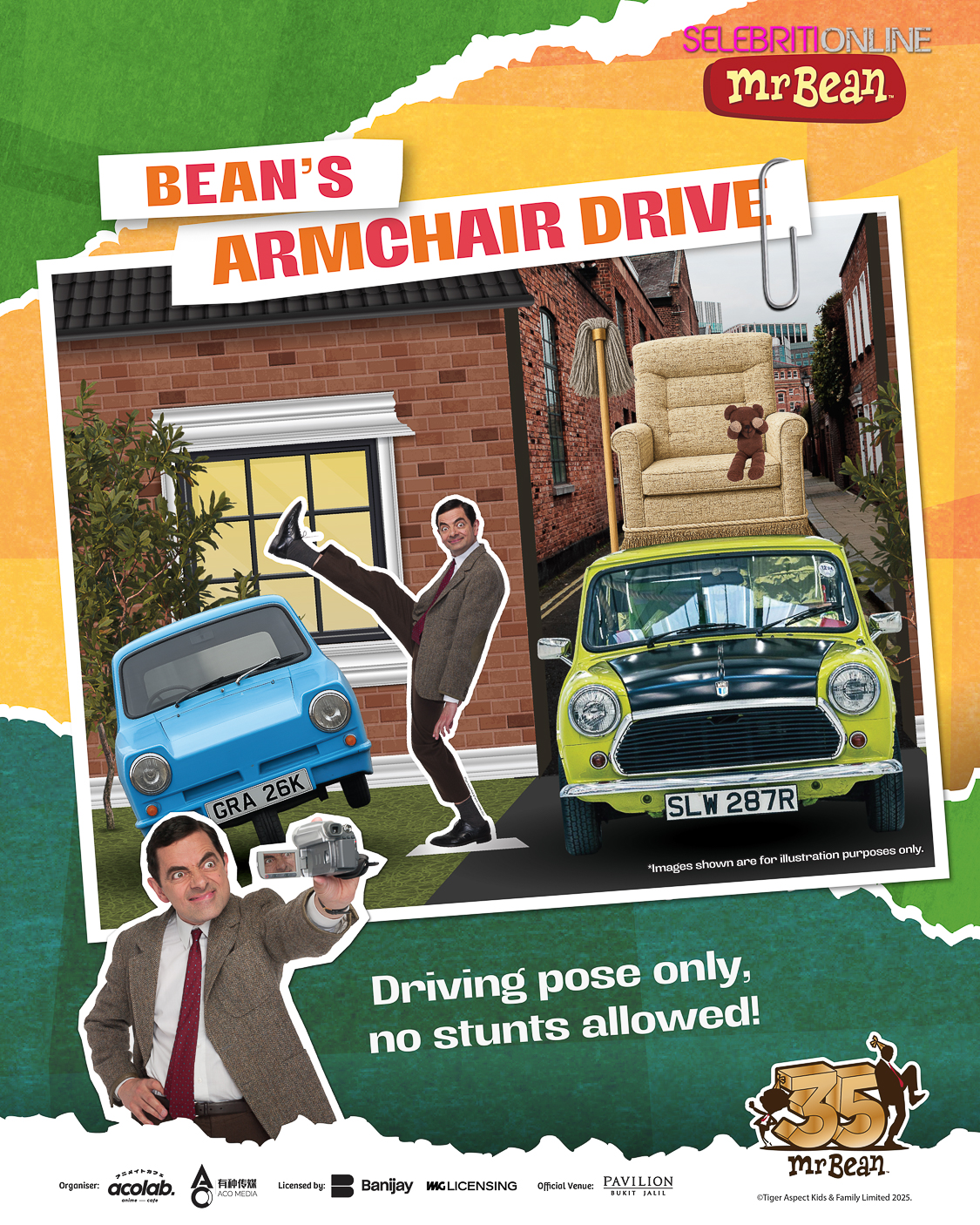 Kereta Mini ikoni Mr Bean dipamerkan di Acolab Pavilion Bukit Jalil sempena Mr Bean Experience Malaysia.