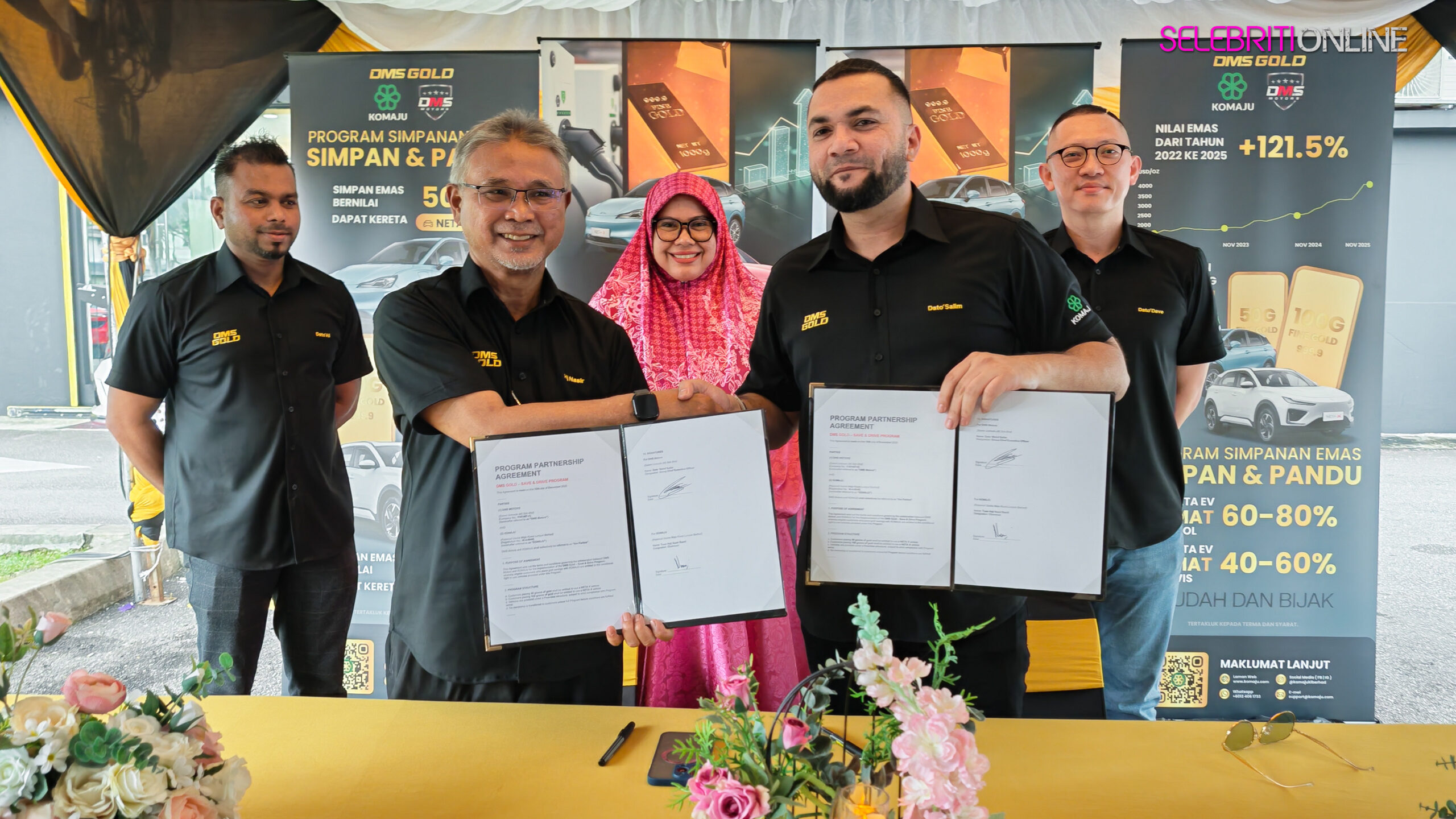 Kereta elektrik NETA digunakan dalam program simpan emas DMS Gold.