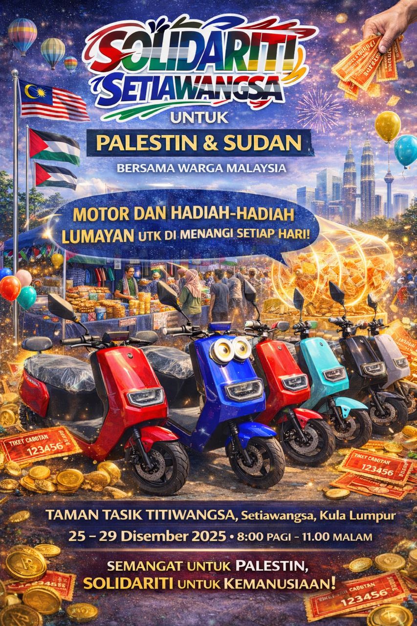 Program Solidariti Mesra Setiawangsa untuk Palestin dan Sudan di Taman Tasik Titiwangsa