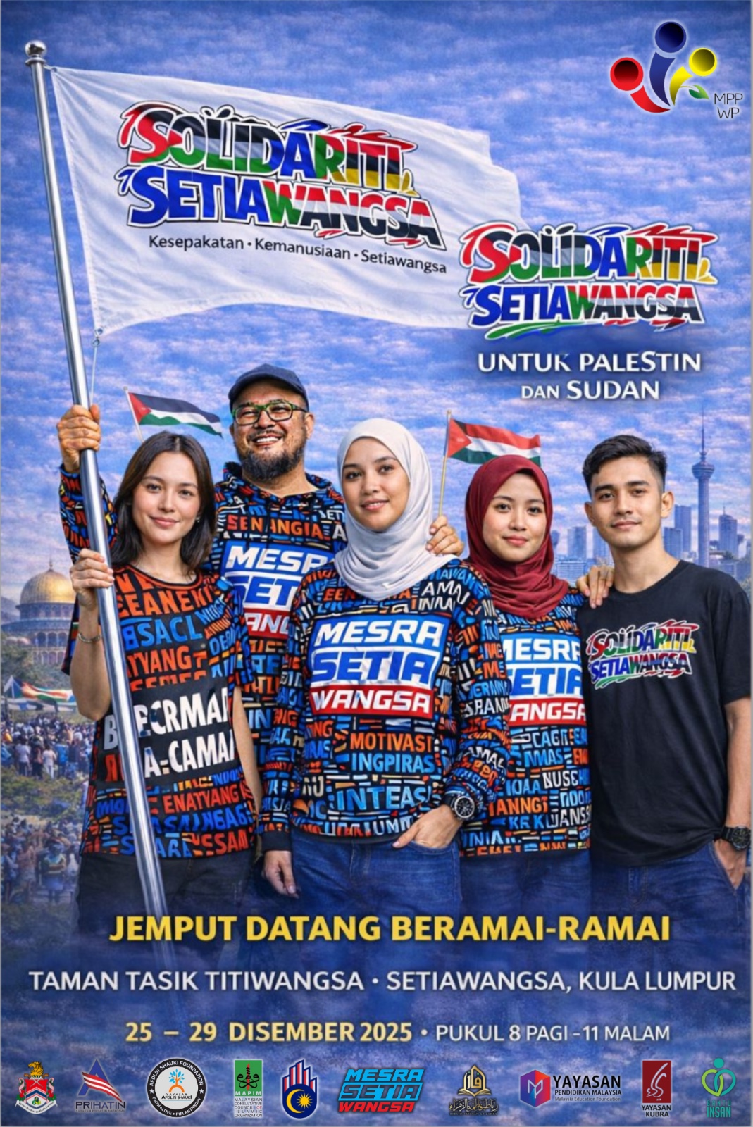 Program Solidariti Mesra Setiawangsa untuk Palestin dan Sudan di Taman Tasik Titiwangsa