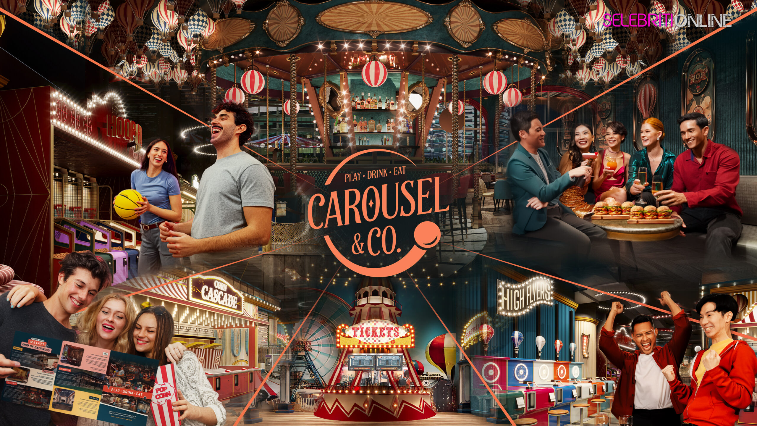 Pelbagai paparan visual menarik di Carousel & Co Avenue K