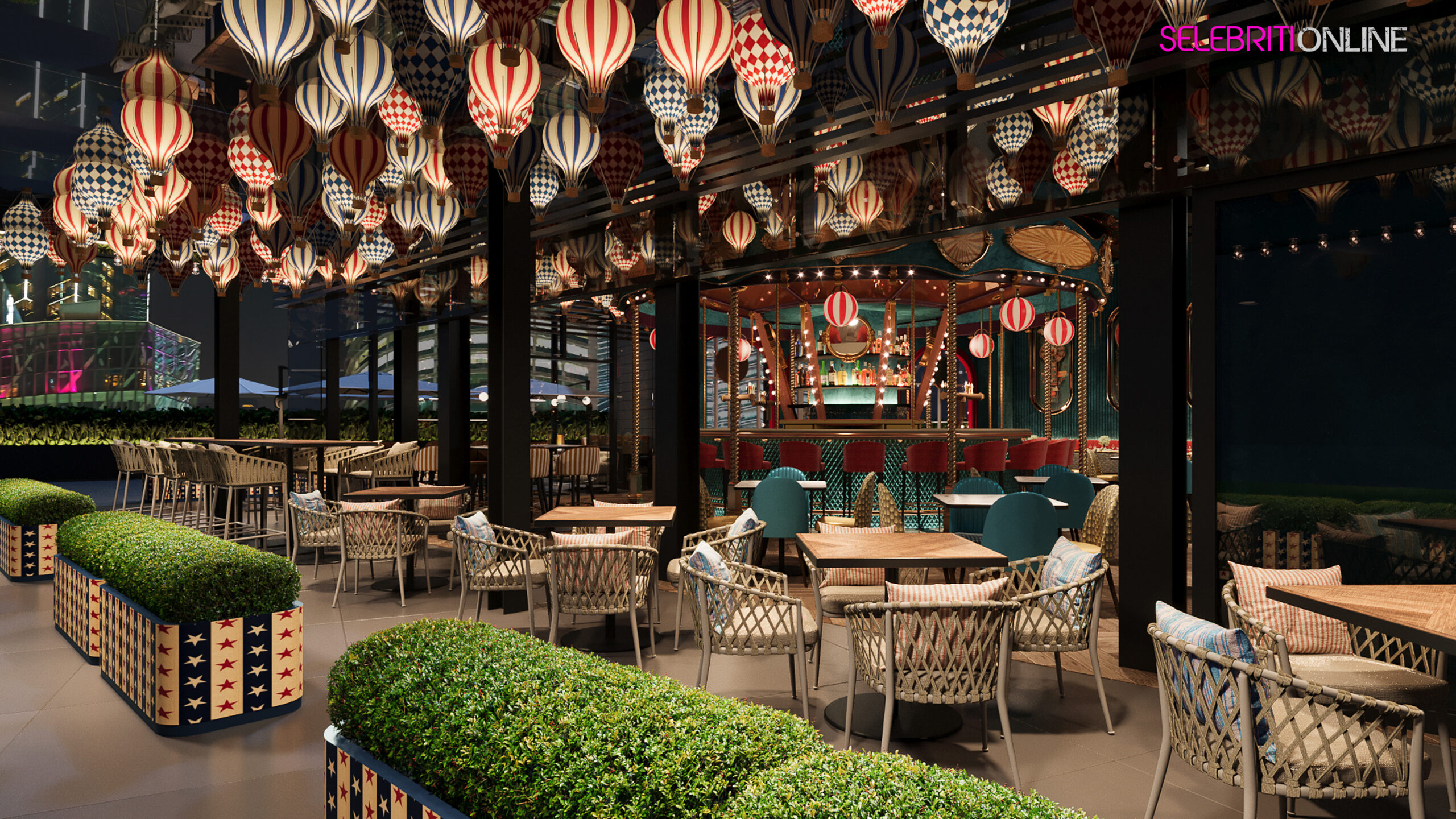 Pelbagai paparan visual menarik di Carousel & Co Avenue K