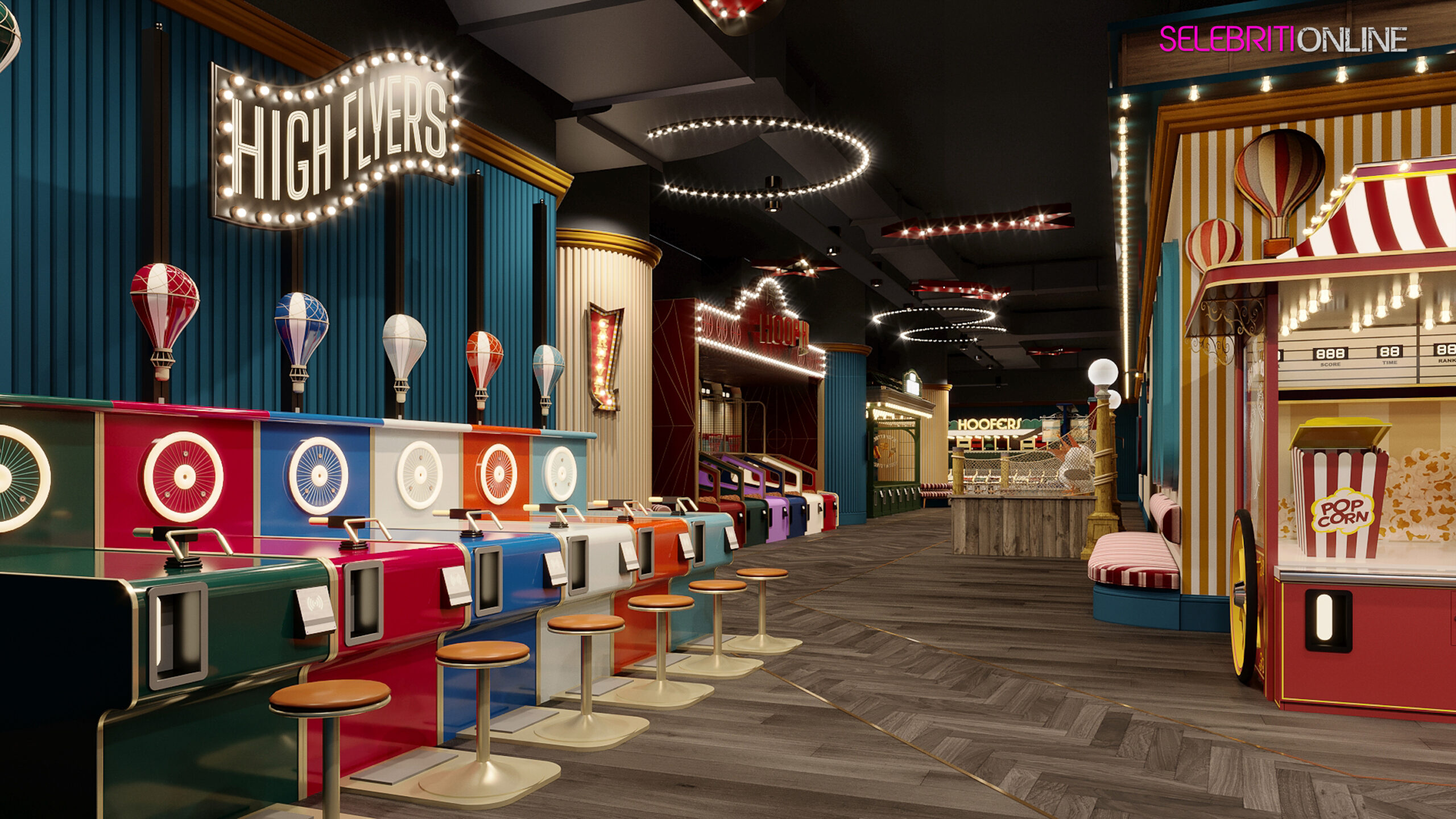 Pelbagai paparan visual menarik di Carousel & Co Avenue K