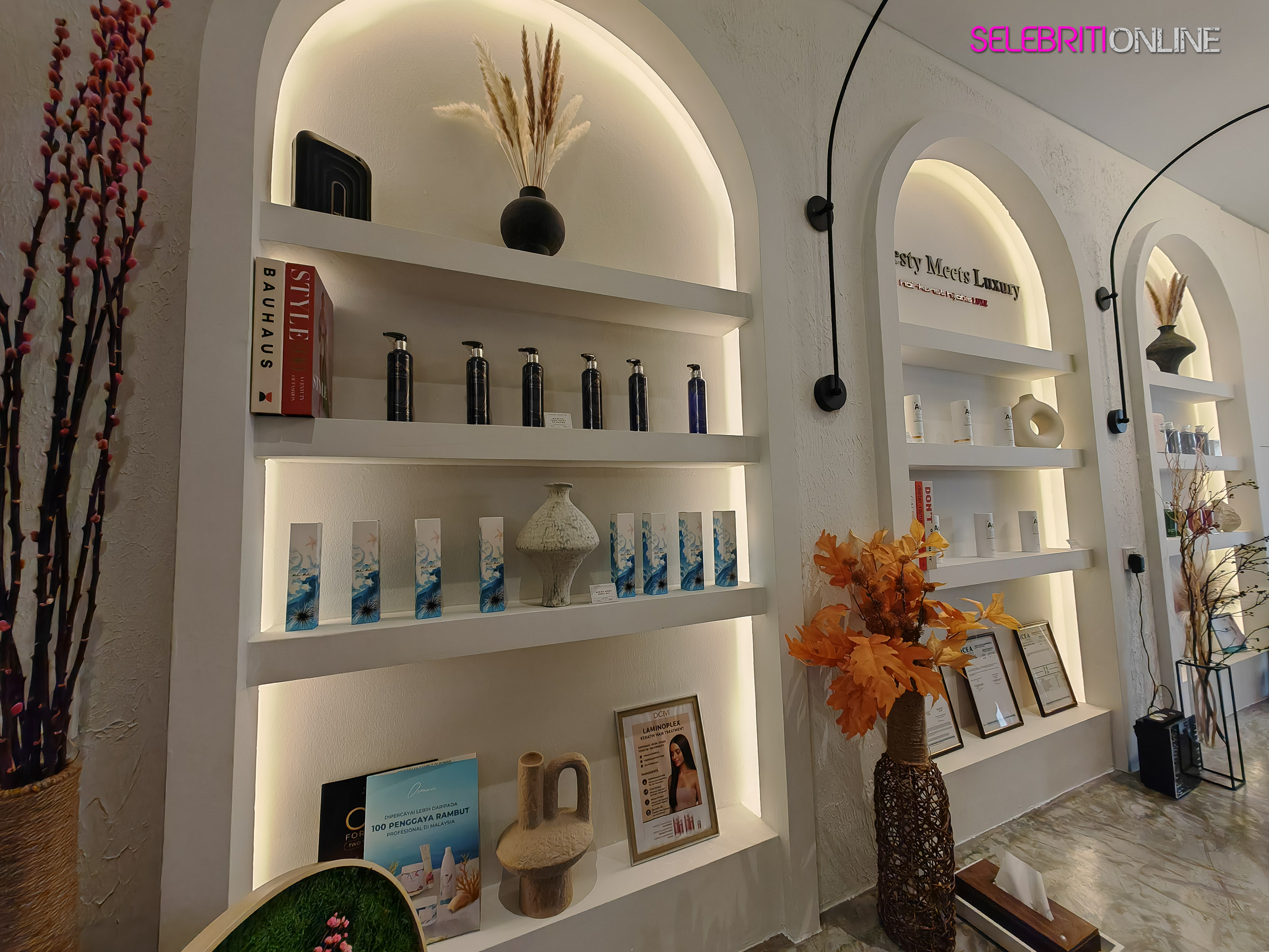 Salon Hairkunst Hijabis Luxe di Bandar Baru Bangi dengan konsep eksklusif patuh syariah.