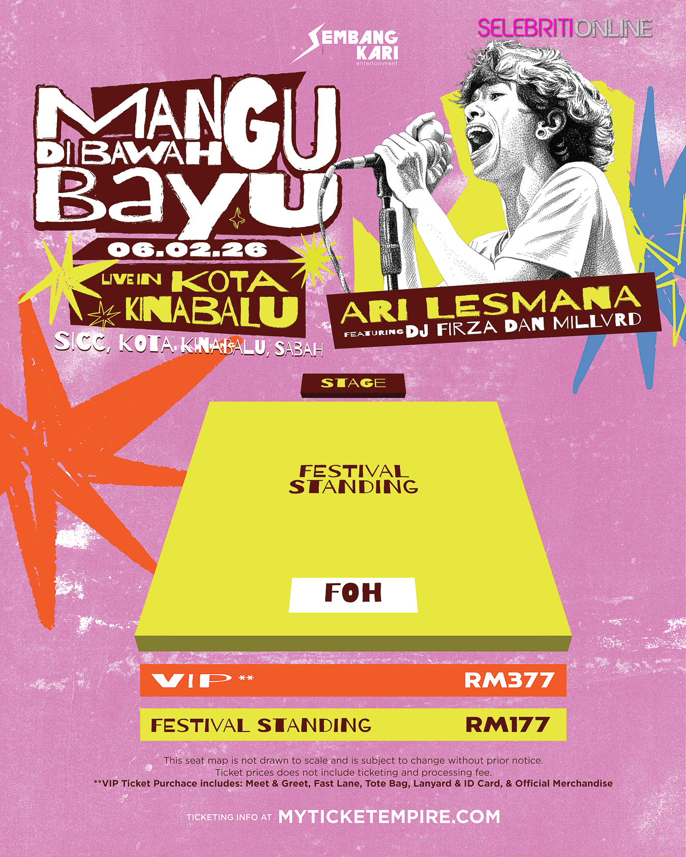 Ari Lesmana bakal mengadakan konsert Mangu Di Bawah Bayu di Kota Kinabalu