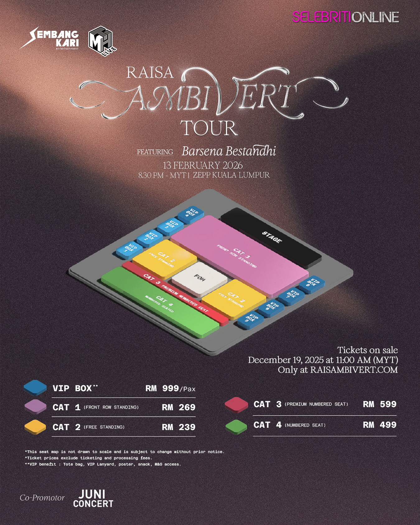 Raisa Ambivert Tour 2026 di Zepp Kuala Lumpur