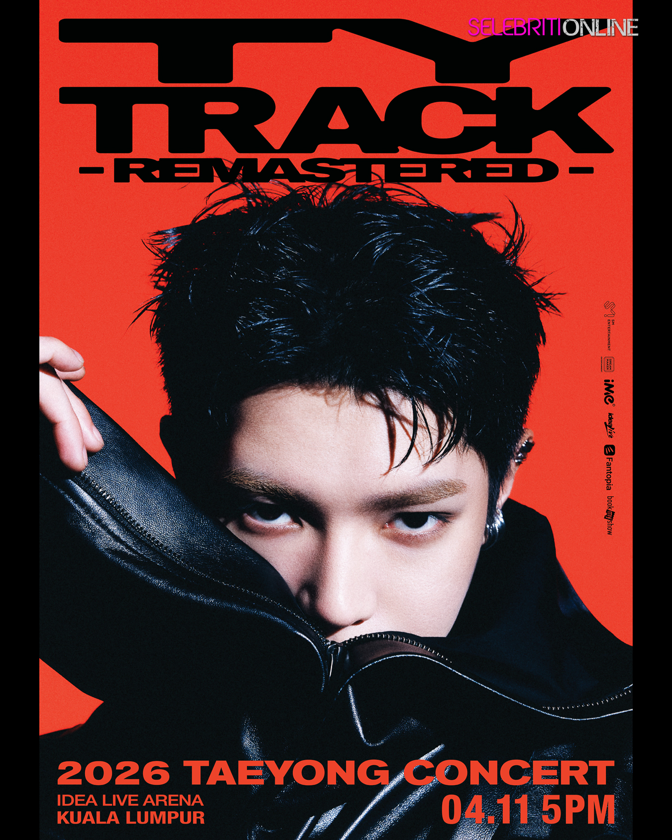 Poster konsert solo Taeyong NCT TY TRACK REMASTERED di Kuala Lumpur pada 11 April 2026.