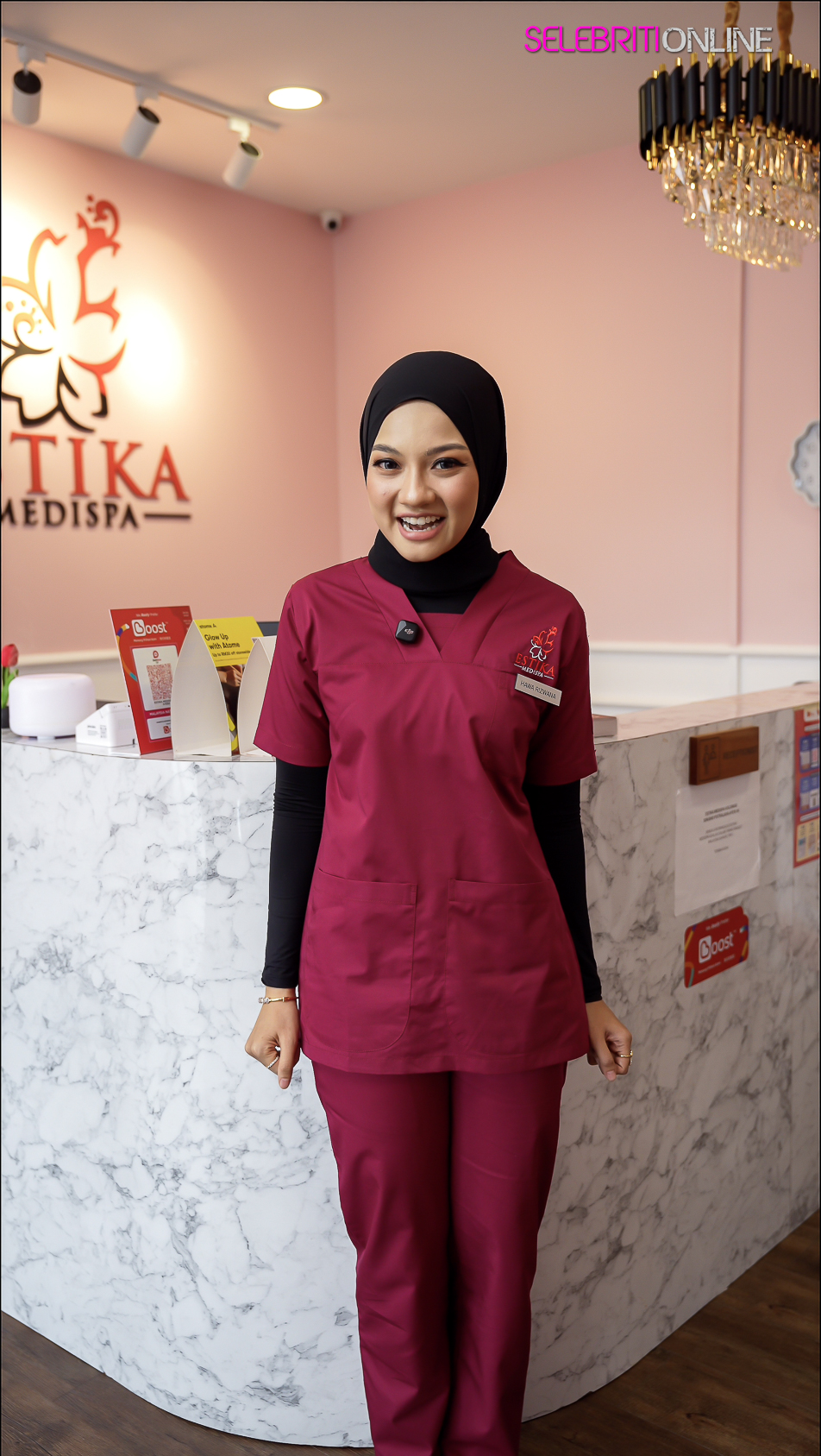 Hawa Rizwana sebagai duta Estika Medispa mempromosikan rawatan estetik bukan invasif