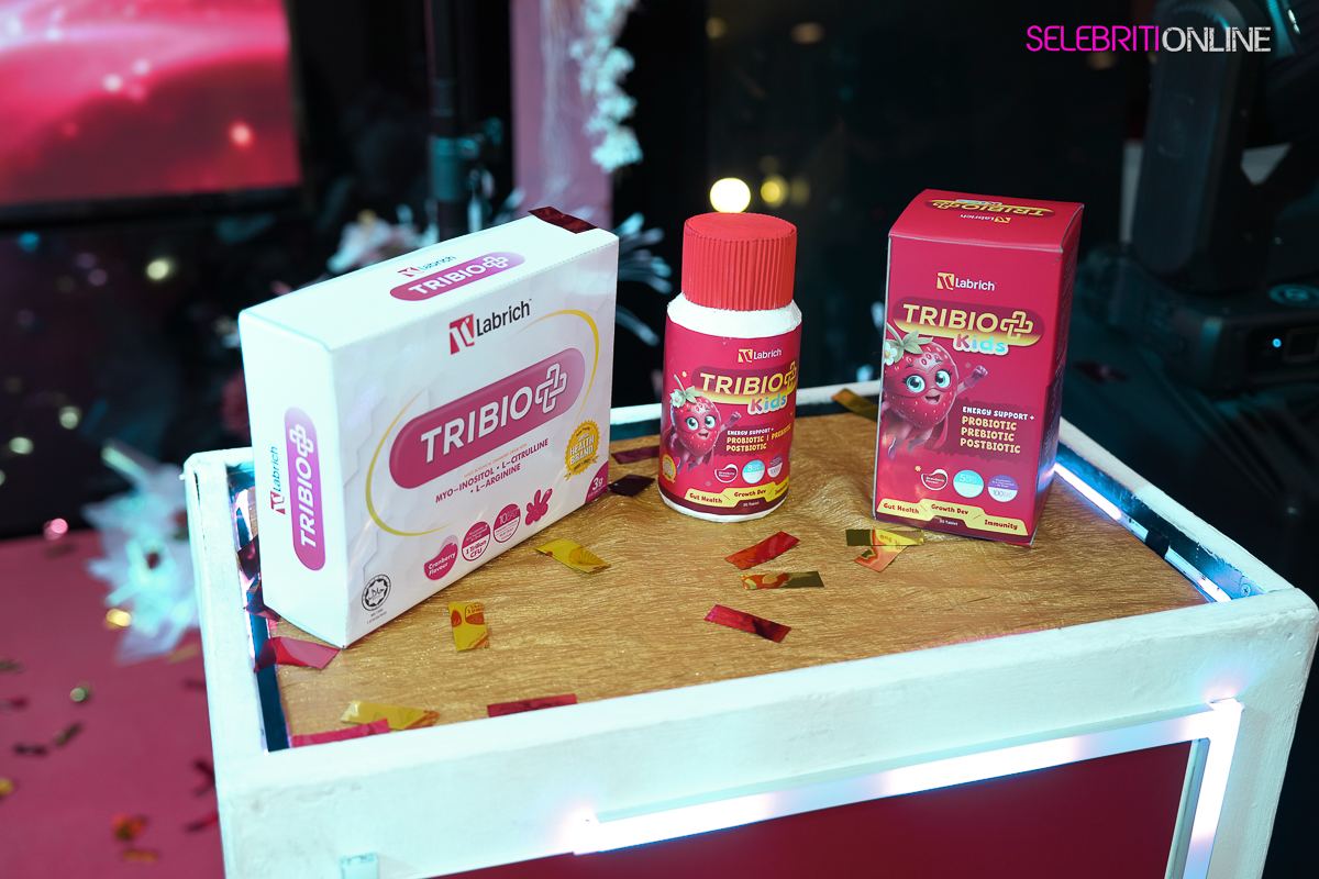 Labrich melancarkan TriBio Women Wellness dan TriBio Kids bersama Che Puan Sarimah Ibrahim.