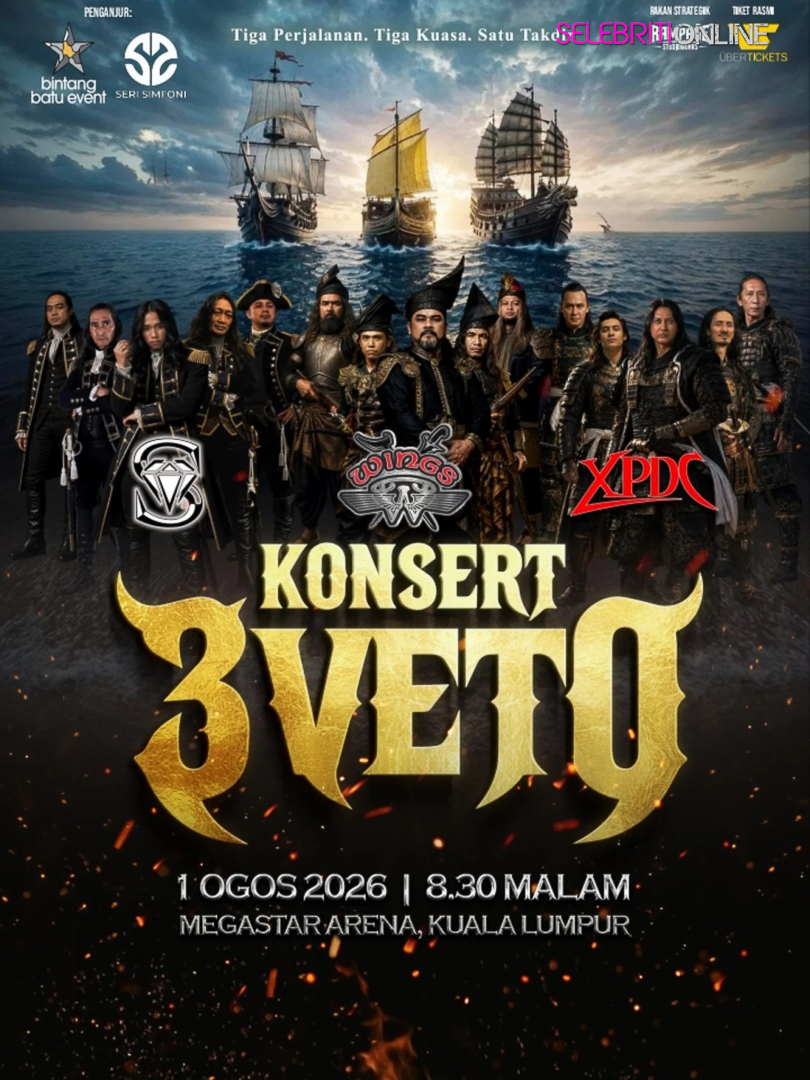 Konsert 3 Veto menampilkan Search, Wings dan XPDC di MegaStar Arena Kuala Lumpur.