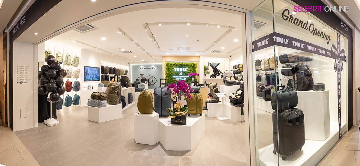 Thule Concept Store di Mid Valley Megamall mempamerkan rangkaian produk premium untuk gaya hidup aktif.