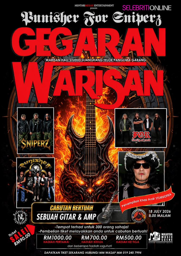 Gegaran Warisan menampilkan Punisher, FOR, Sniperz dan Amir SYJ di Warisan Hall Studio.
