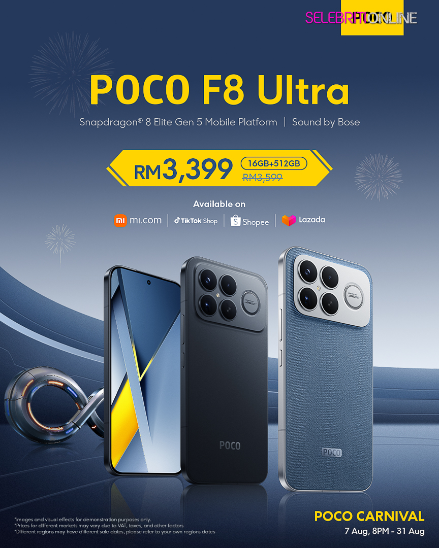 POCO Carnival 2026 menawarkan promosi eksklusif untuk siri telefon pintar dan tablet POCO.